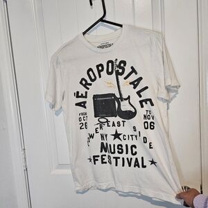 Aeropostale Lower East Side NYC Music Festival Graphic Tee | White | Small